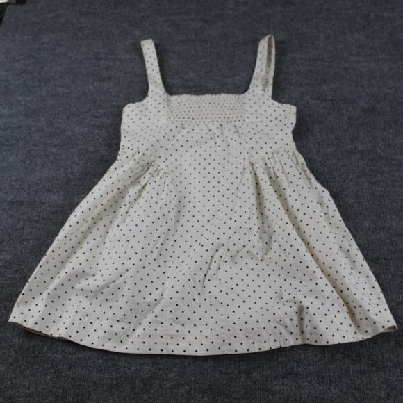 Free People Dress Women Medium Printed Astrid Mini White Polka Dot Babydoll Boho - Picture 8 of 13